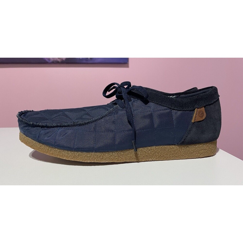 Clarks Shoes Mens‎ 12 Shacre II Step Navy Textile Suede Extreme Comfort Quilted